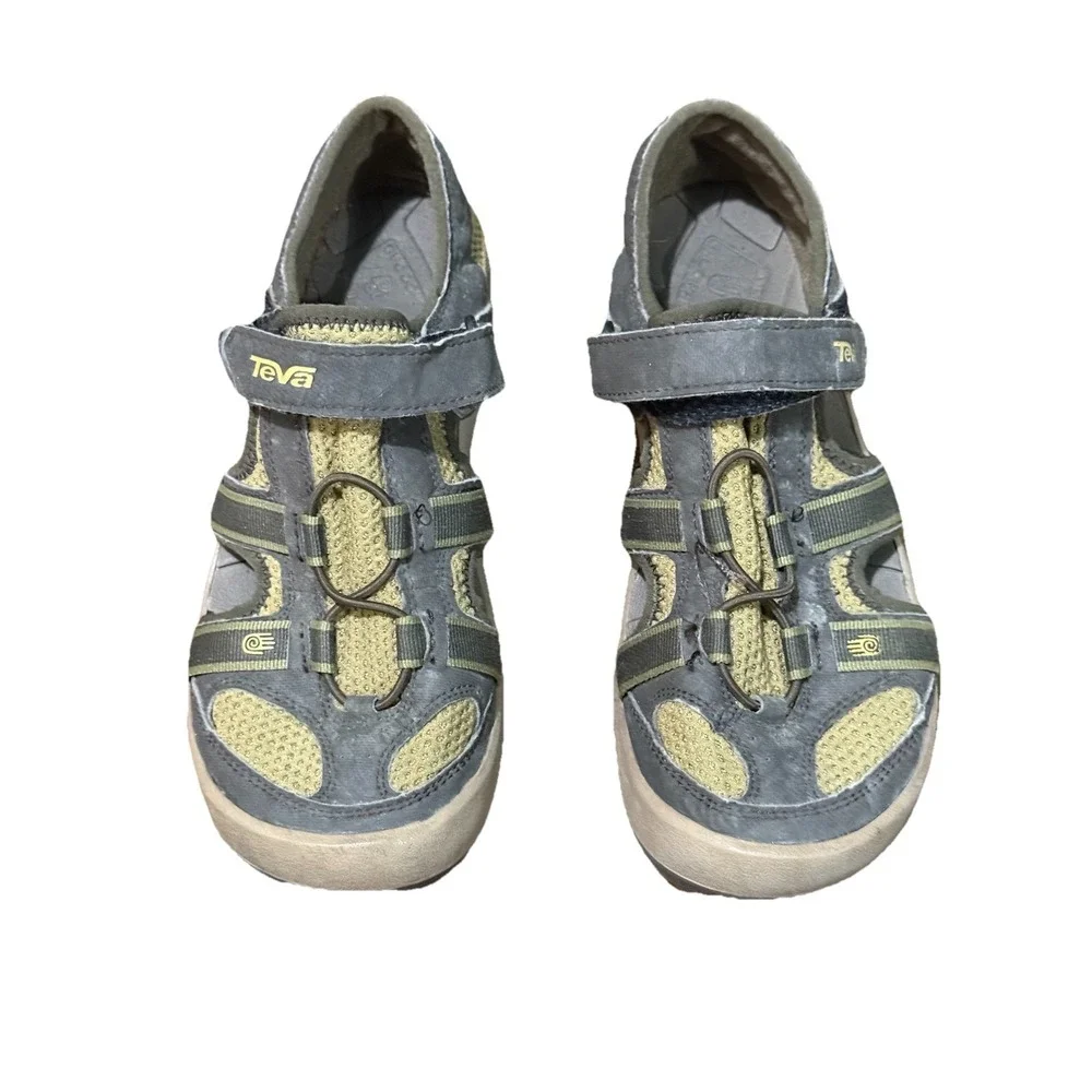 Teva Women's Omnium‎ Water Sandals Hybrid Hiking Green/Slate Size 5 EUC